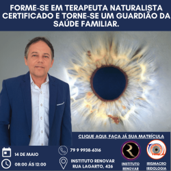 FORME-SE EM TERAPEUTA NATURALISTA CERTIFICADO E SE TORNE UM GUARDIÃO DA SAÚDE FAMILIAR.